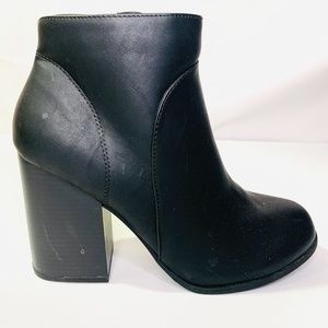 Faux Leather Booties, size 11 (fits like a 10)